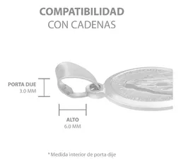 Dije Medalla Virgen Milagrosa Plata 925 Acabado Mate - Imagen 6