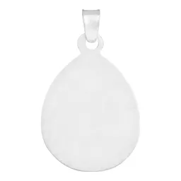 Dije Medalla Virgen Milagrosa Plata 925 Ovalada Acabado Diamantado - Imagen 5