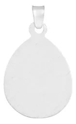 Dije Medalla Virgen Milagrosa Plata 925 Ovalada Acabado Diamantado - Imagen 5