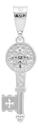 Dije Mini Llave San Benito Plata 925 Protección Artesanal Unisex - Imagen 2