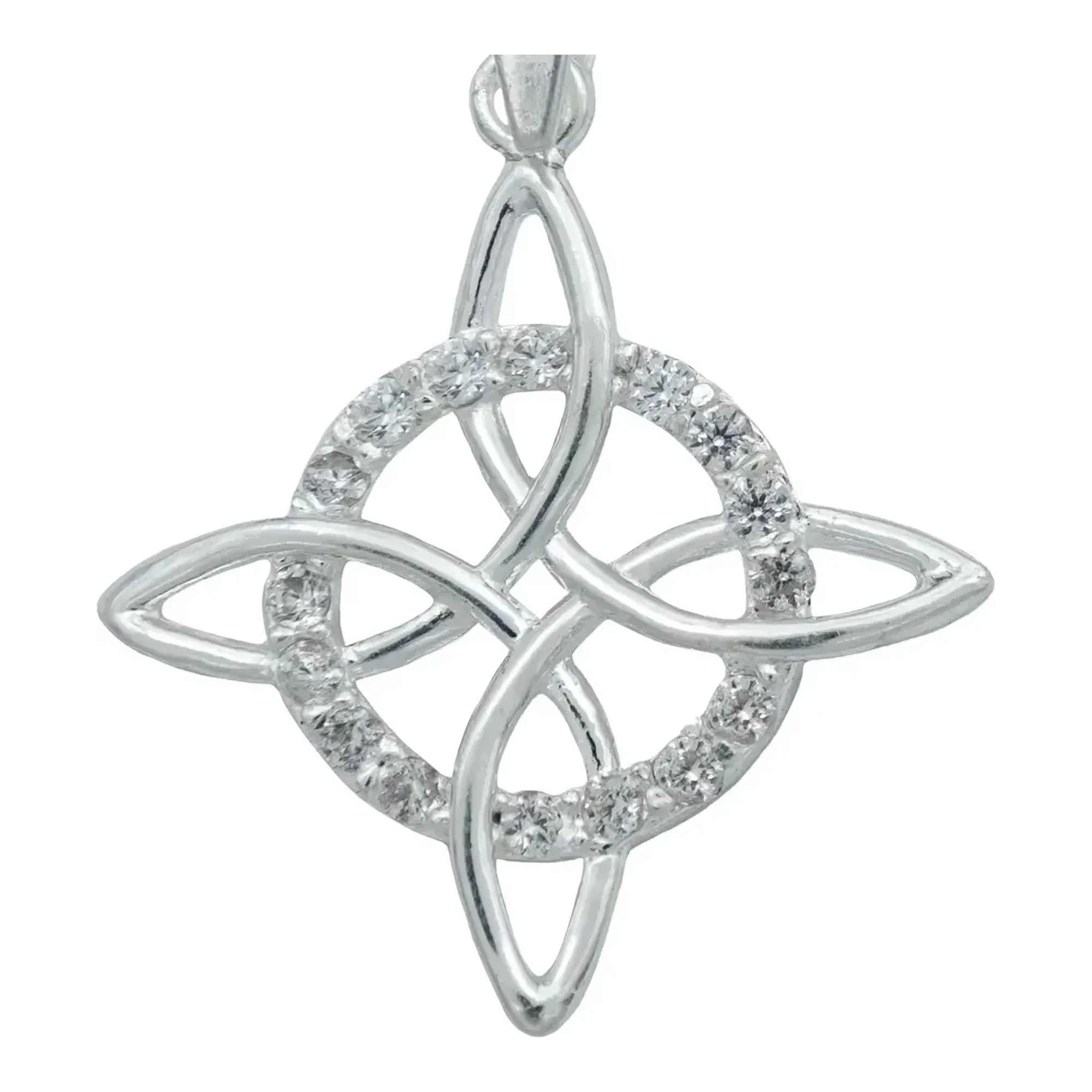 Dije Mini Nudo Bruja Plata .925 con Zirconia - Imagen 2