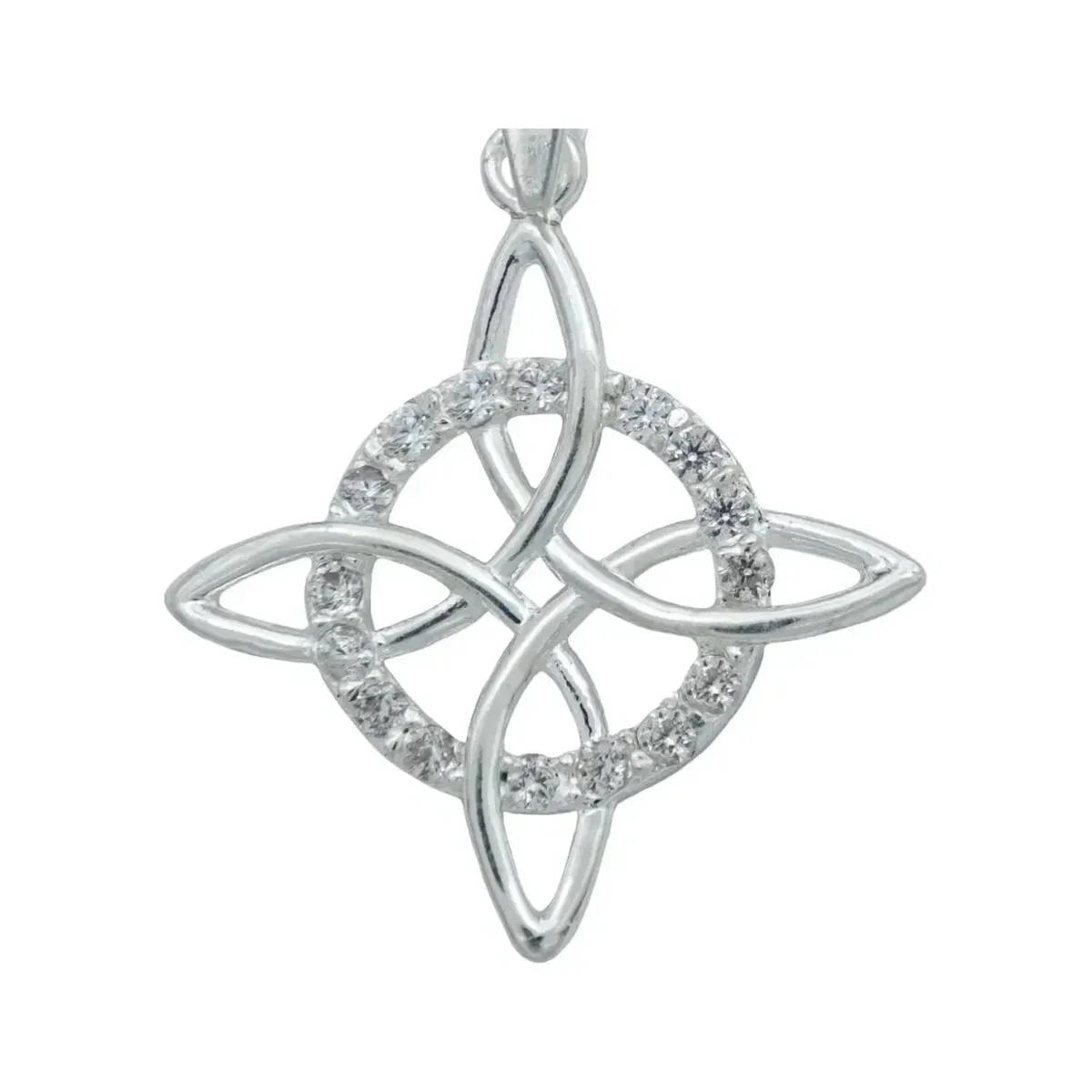 Dije Mini Nudo Bruja Plata .925 con Zirconia - Imagen 2