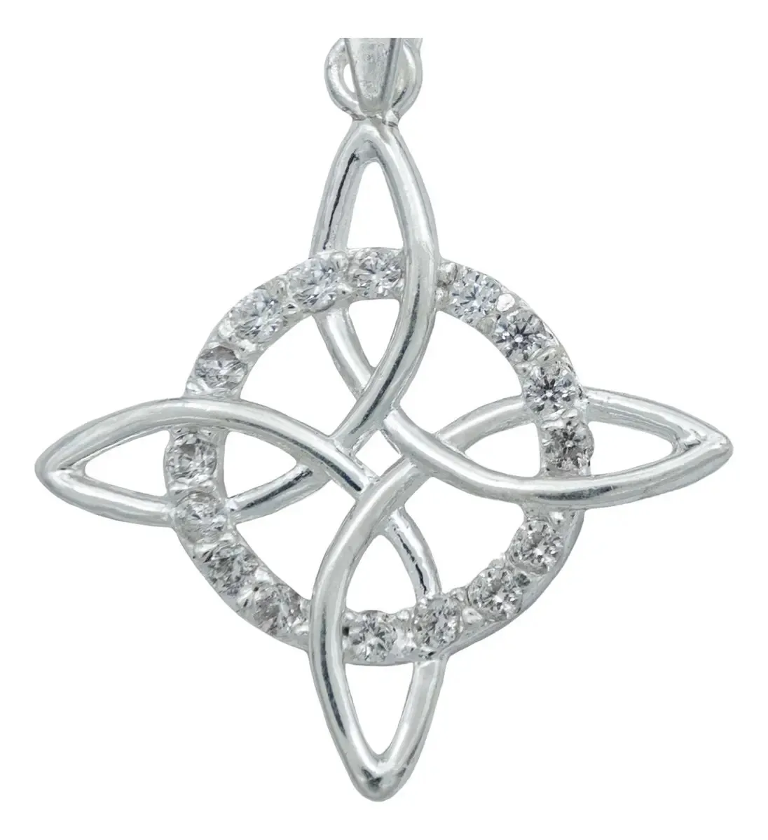 Dije Mini Nudo Bruja Plata .925 con Zirconia - Imagen 2