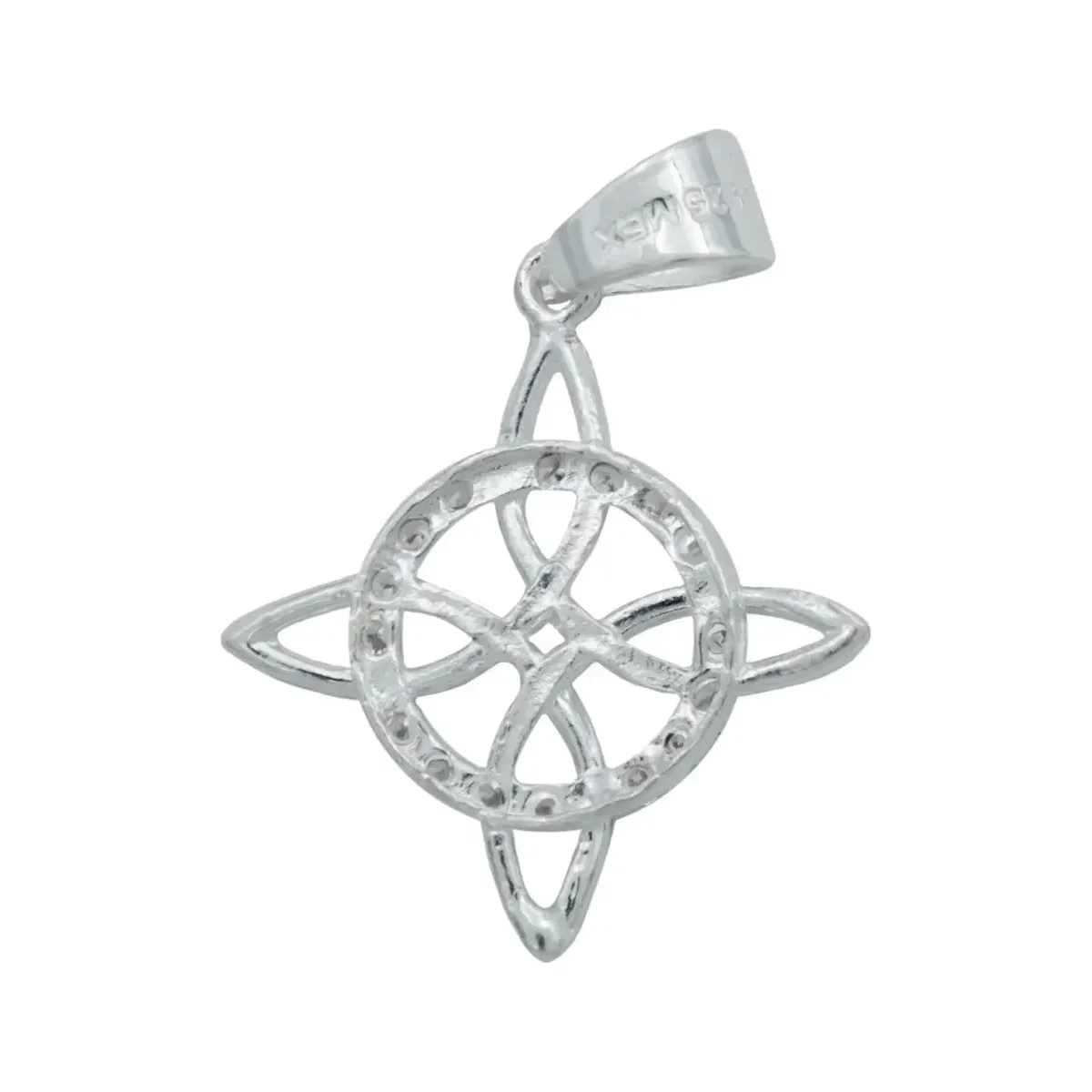 Dije Mini Nudo Bruja Plata .925 con Zirconia - Imagen 3