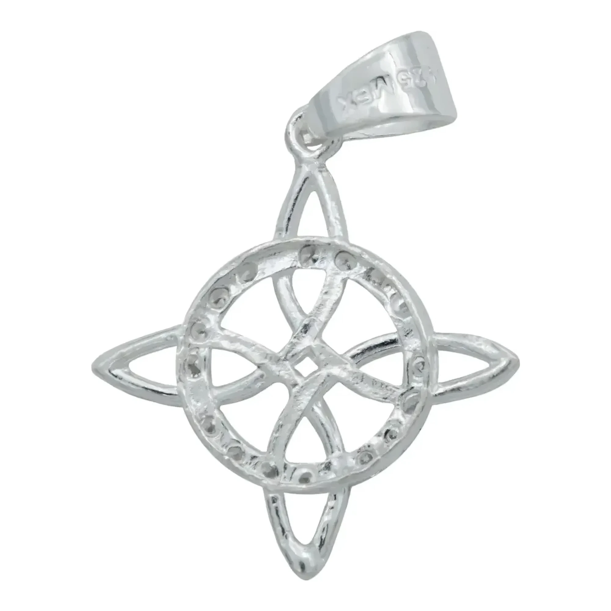 Dije Mini Nudo Bruja Plata .925 con Zirconia - Imagen 3