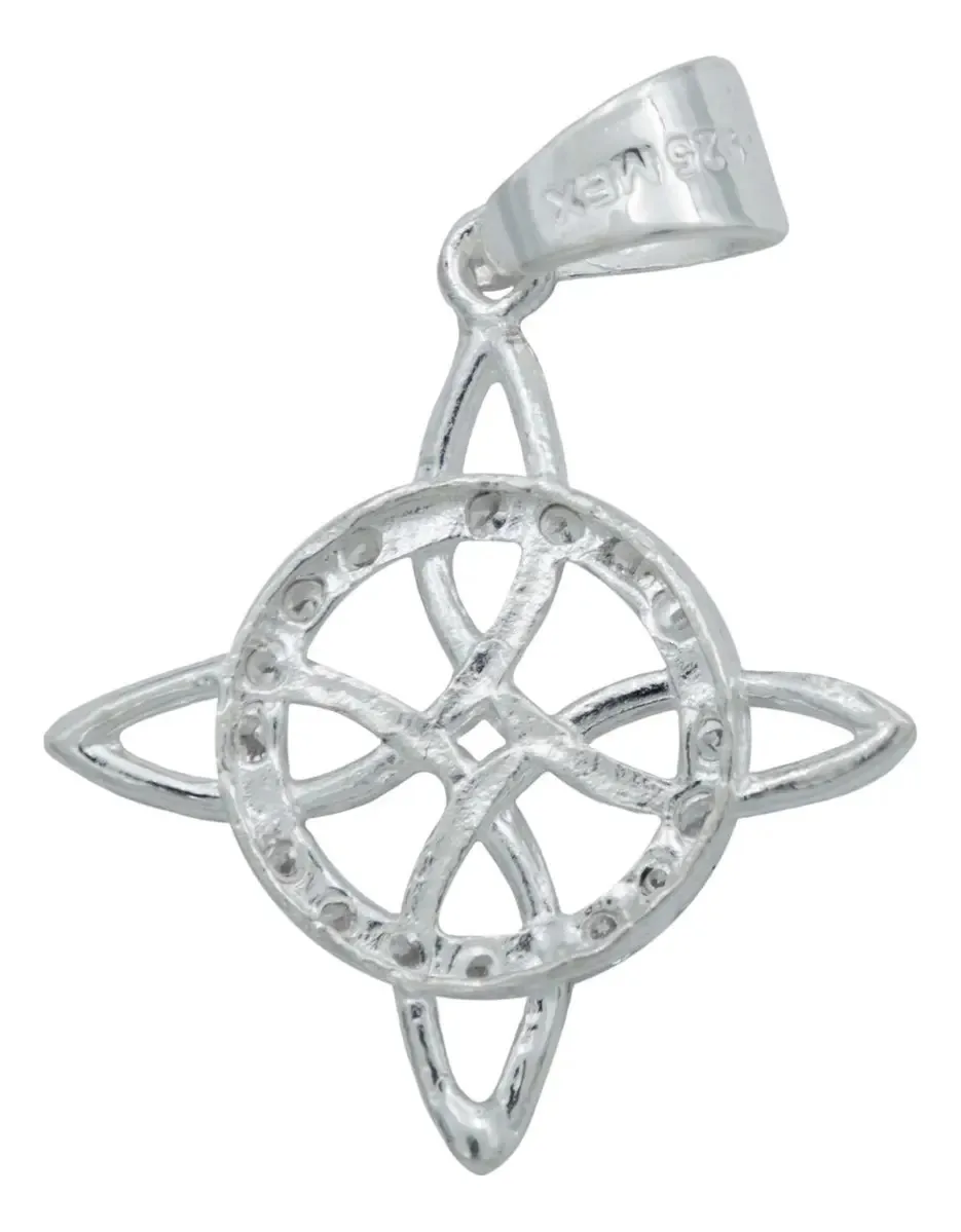 Dije Mini Nudo Bruja Plata .925 con Zirconia - Imagen 3