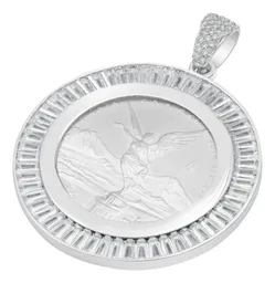 Dije Moneda Onza Plata Fina 925 Zirconia Diseño Moderno Hombre - Imagen 4