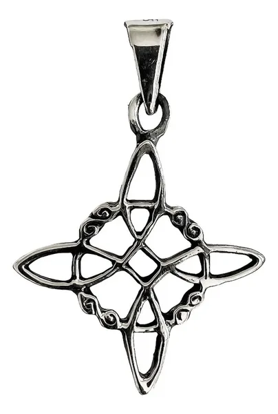 Dije Nudo Bruja Celta Plata 925 Pavonado Protección Amuleto - Imagen 1