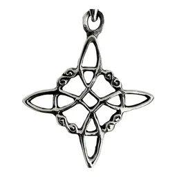 Dije Nudo Bruja Celta Plata 925 Pavonado Protección Amuleto - Imagen 2