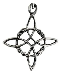 Dije Nudo Bruja Celta Plata 925 Pavonado Protección Amuleto - Imagen 2