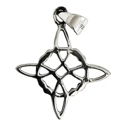 Dije Nudo Bruja Celta Plata 925 Pavonado Protección Amuleto - Imagen 3