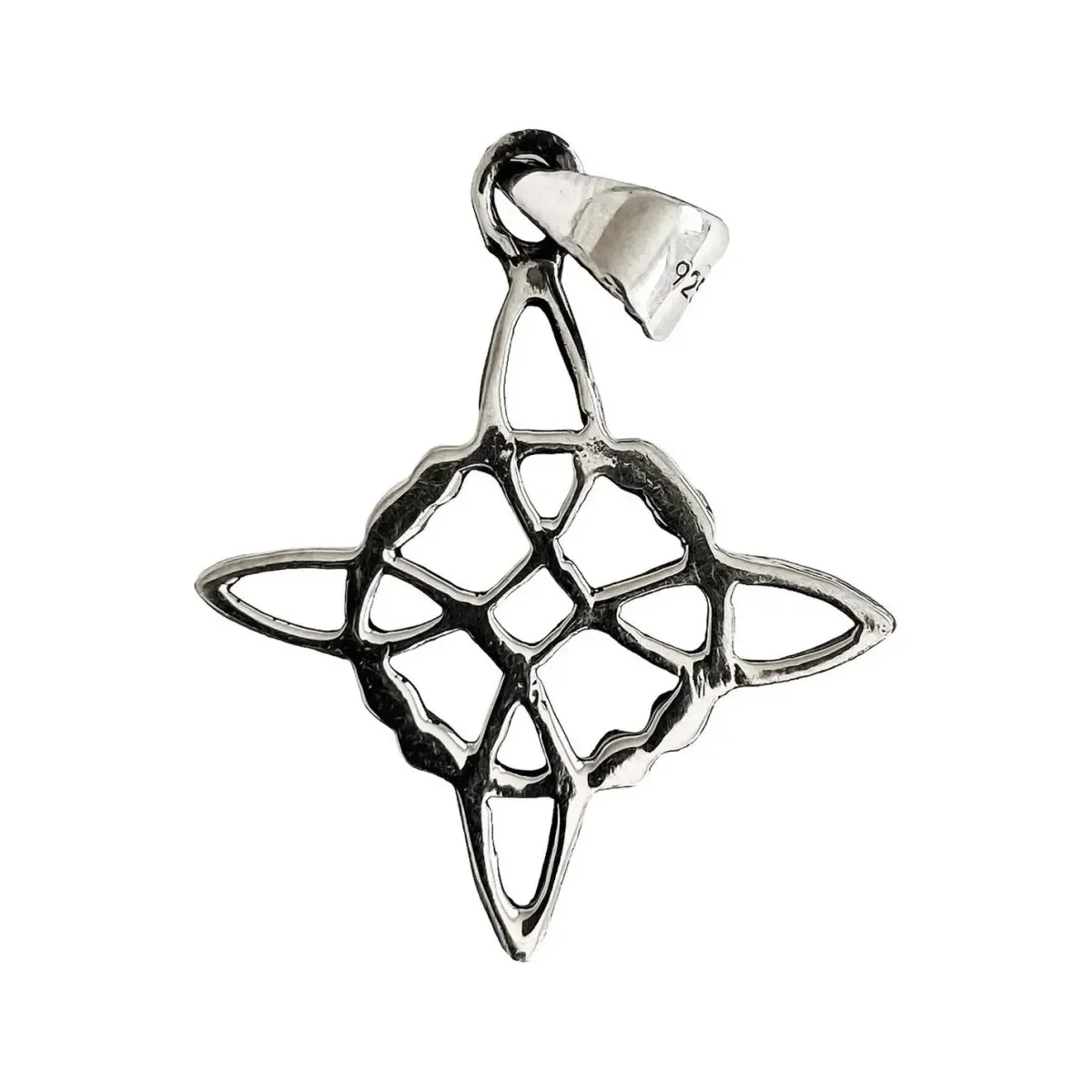 Dije Nudo Bruja Celta Plata 925 Pavonado Protección Amuleto - Imagen 3