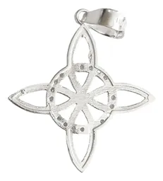 Dije Nudo Bruja Celta Plata 925 con Zirconia Transparente - Imagen 3