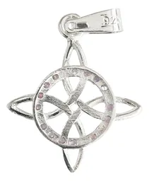Dije Nudo Bruja Celta Plata 925 Zirconia Morada - Imagen 3