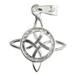 Dije Nudo Bruja Celta Plata 925 con Zirconias Multicolor - Imagen 3
