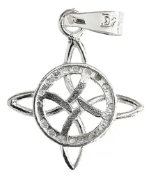 Dije Nudo Bruja Celta Plata 925 con Zirconias Multicolor - Imagen 3