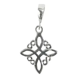 Dije Nudo Bruja Plano Plata 925 Diseño Protector - Imagen 1