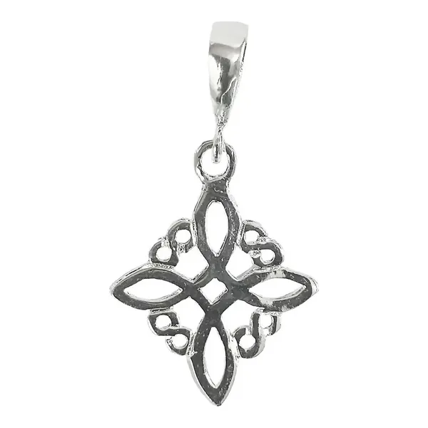 Dije Nudo Bruja Plano Plata 925 Diseño Protector - Imagen 1