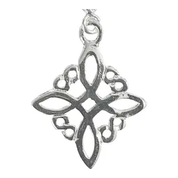 Dije Nudo Bruja Plano Plata 925 Diseño Protector - Imagen 2