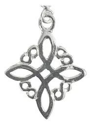 Dije Nudo Bruja Plano Plata 925 Diseño Protector - Imagen 2