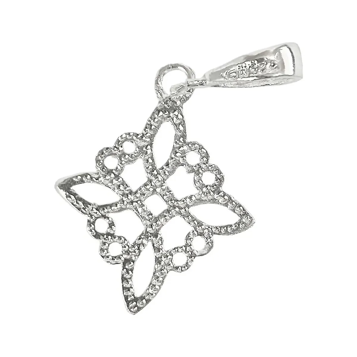 Dije Nudo Bruja Plano Plata 925 Diseño Protector - Imagen 3
