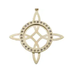 Dije Nudo Bruja Plano Oro 10k con Zirconia Transparente - Imagen 4