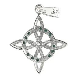 Dije Nudo Bruja Plano Plata 925 con Zirconia Verde - Imagen 3