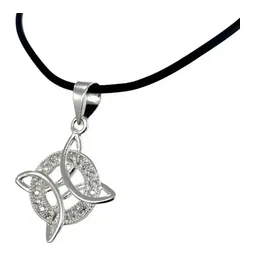 Dije Nudo Bruja Plata 925 con Zirconia y Cadena 50cm - Imagen 2