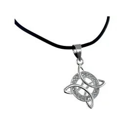 Dije Nudo Bruja Plata 925 con Zirconia y Cadena 50cm - Imagen 3