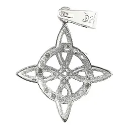 Dije Nudo Bruja Plata 925 Plano con Zirconia Multicolor - Imagen 3