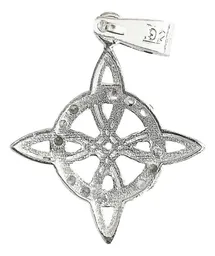 Dije Nudo Bruja Plata 925 Plano con Zirconia Multicolor - Imagen 3