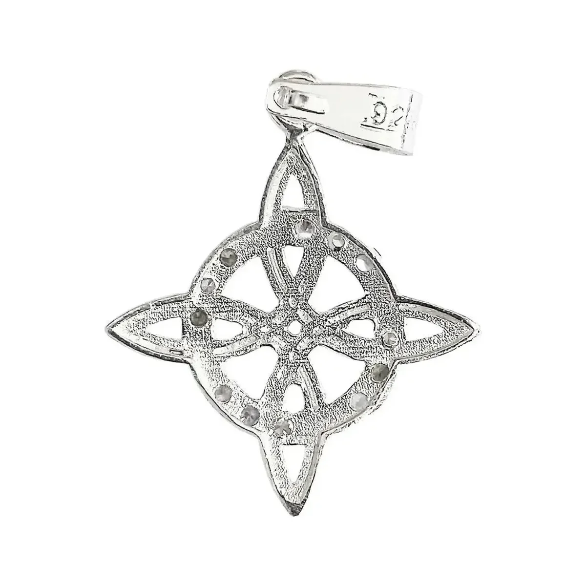 Dije Nudo Bruja Plata 925 Plano con Zirconia Multicolor - Imagen 3