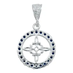 Dije Nudo Bruja Plata 925 Zirconia Azul - Imagen 2