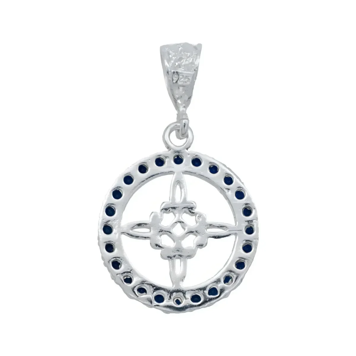 Dije Nudo Bruja Plata 925 Zirconia Azul - Imagen 2