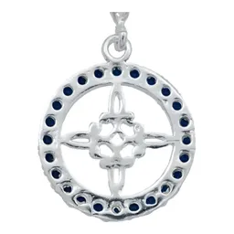 Dije Nudo Bruja Plata 925 Zirconia Azul - Imagen 3