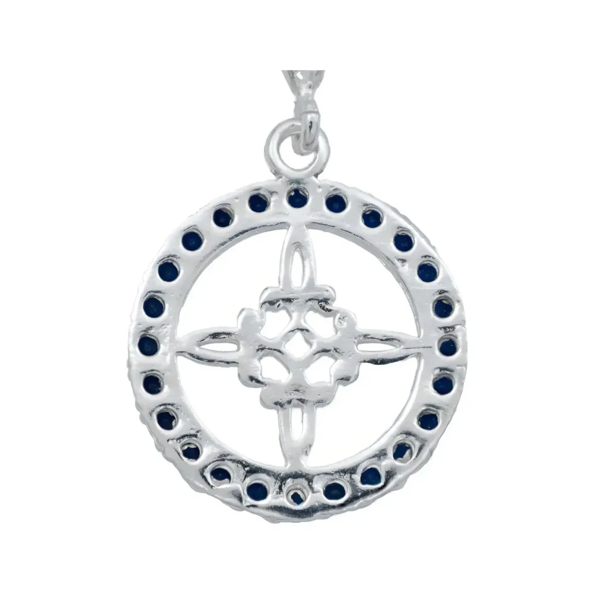 Dije Nudo Bruja Plata 925 Zirconia Azul - Imagen 3