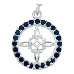 Dije Nudo Bruja Plata 925 Zirconia Azul - Imagen 4