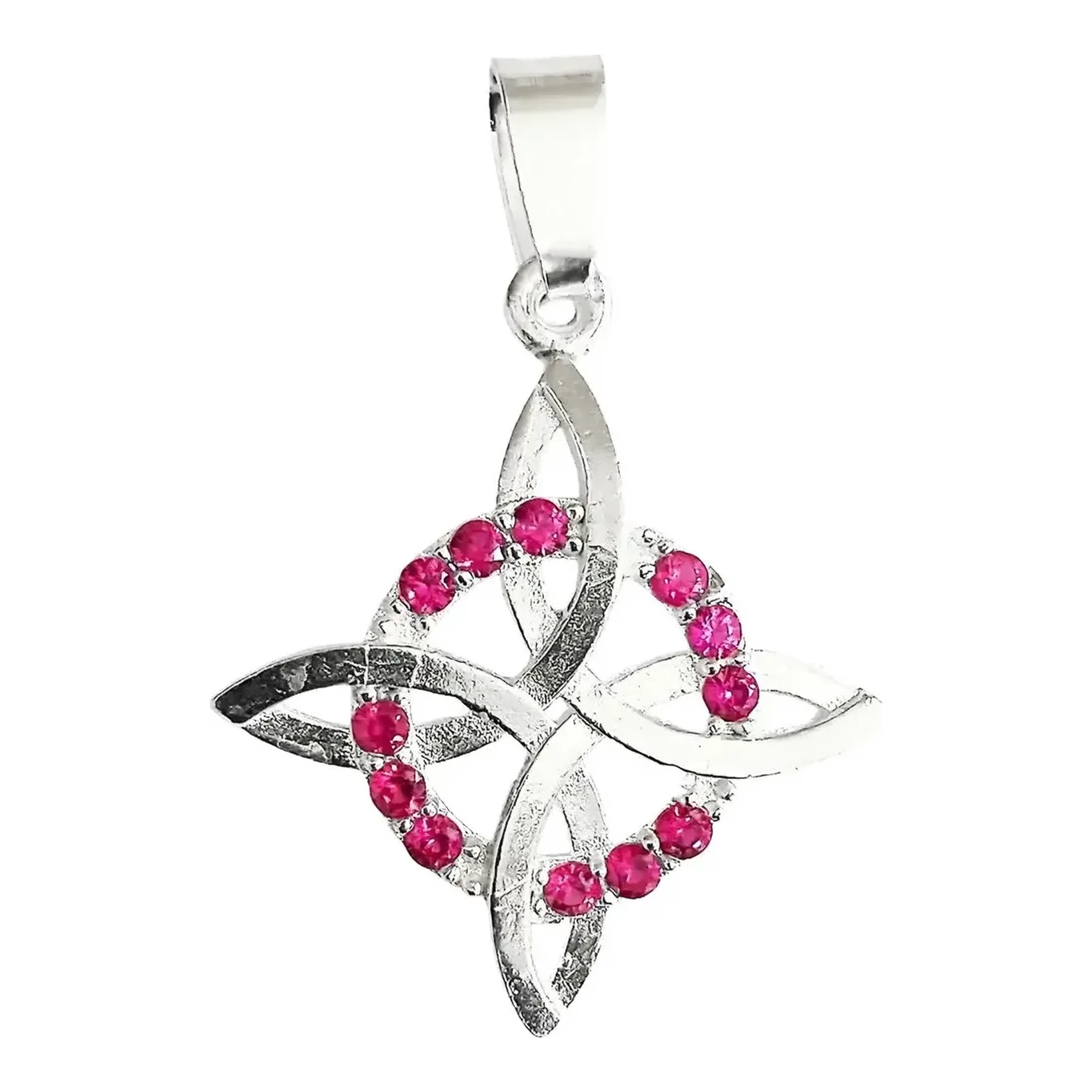 Dije nudo de brujas en auténtica plata ley 925 nacional con zirconias rosas y broche perico amuleto proteccion mal de ojo