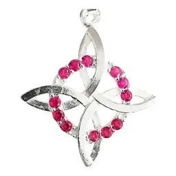Dije Nudo Bruja Plata 925 Zirconias Rosas Protección - Imagen 2