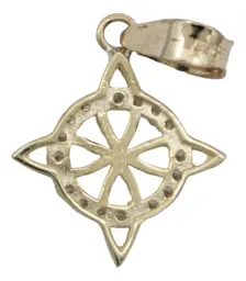 Dije Nudo de Bruja Celta Oro 10k con Zirconia - Imagen 2