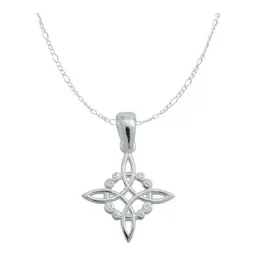 Dije Nudo de Bruja Celta Plata 925 Amuleto Protección - Imagen 1