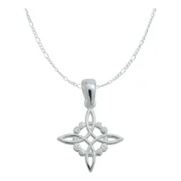 Dije Nudo de Bruja Celta Plata 925 Amuleto Protección Artesanal - Imagen 1