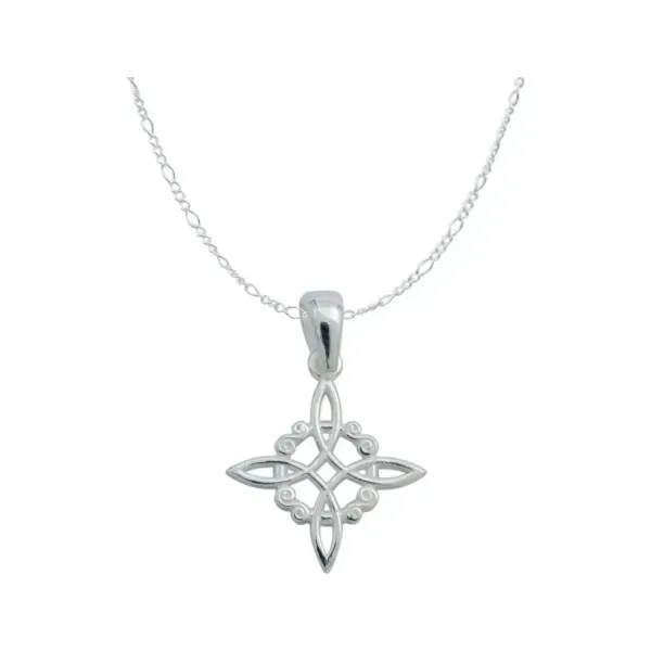 Dije Nudo de Bruja Celta Plata 925 Amuleto Protección Artesanal - Imagen 1