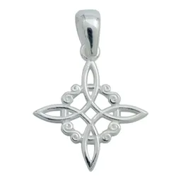 Dije Nudo de Bruja Celta Plata 925 Amuleto Protección - Imagen 2