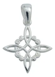 Dije Nudo de Bruja Celta Plata 925 Amuleto Protección Artesanal - Imagen 2