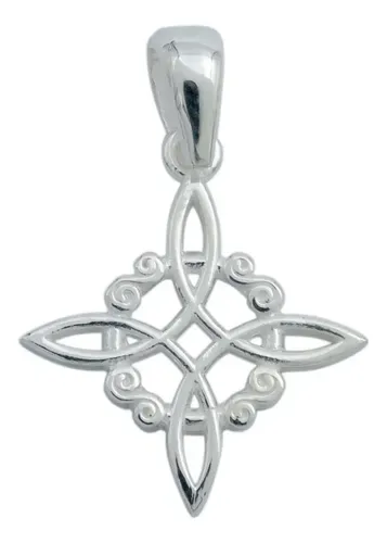 Dije Nudo de Bruja Celta Plata 925 Amuleto Protección Artesanal - Imagen 2