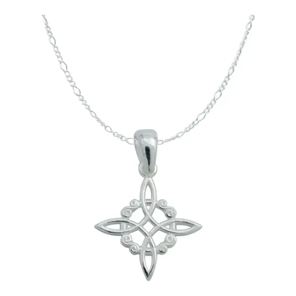 Dije Nudo de Bruja Celta Plata 925 Amuleto Protección - Imagen 1