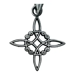 Dije Nudo de Bruja Celta Plata 925 con Cadena Pavonada Unisex - Imagen 3