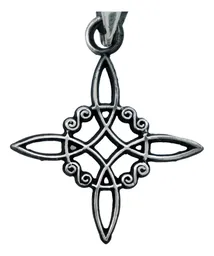 Dije Nudo de Bruja Celta Plata 925 con Cadena Pavonada Unisex - Imagen 3