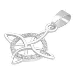 Dije Nudo de Bruja Celta Plata 925 con Zirconia Blanca - Imagen 4